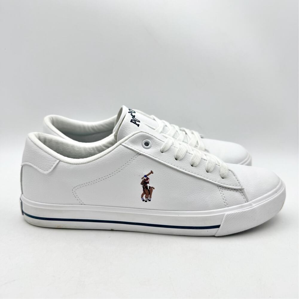 Polo Ralph Lauren Boys Easton II Sneaker Size 6.5 EU 40 White EUC